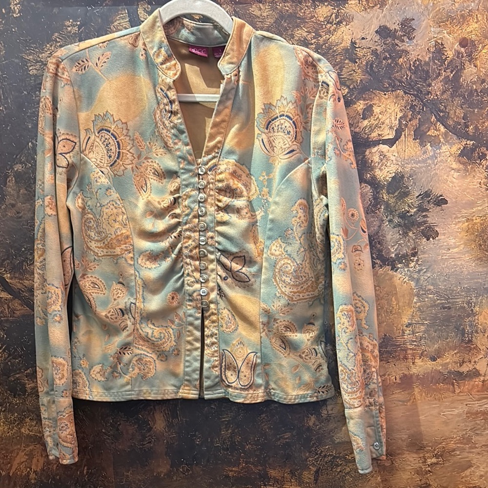 Papillon Blanc Multicolor Button Down Shirt